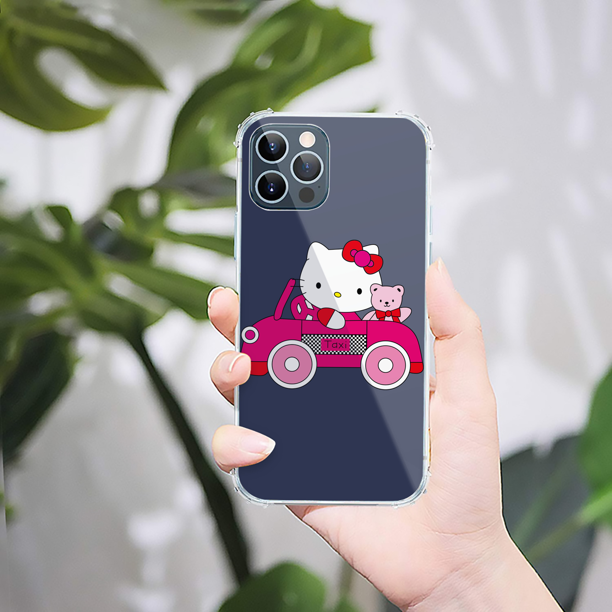（画像用） Hello Kitty ハローキティ 【iPhone 12シリーズ対応】透明スマホケース（クリアソフトケース）